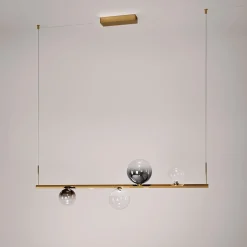 Lodes Random Stick Short LED Pendelleuchte, 4-flg.