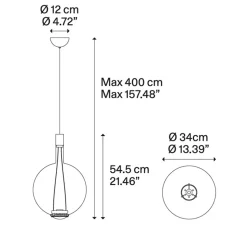 Lodes Sky-Fall Round Large LED Pendelleuchte