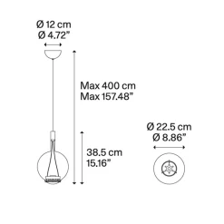 Lodes Sky-Fall Round Medium LED Pendelleuchte