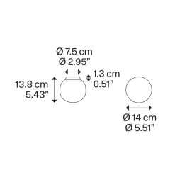 Lodes Volum Wand- / Deckenleuchte