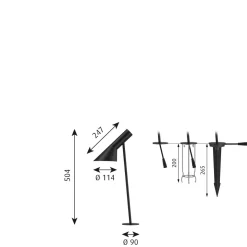 Louis Poulsen AJ Garden LED Pollerleuchte kurz, 2700 K