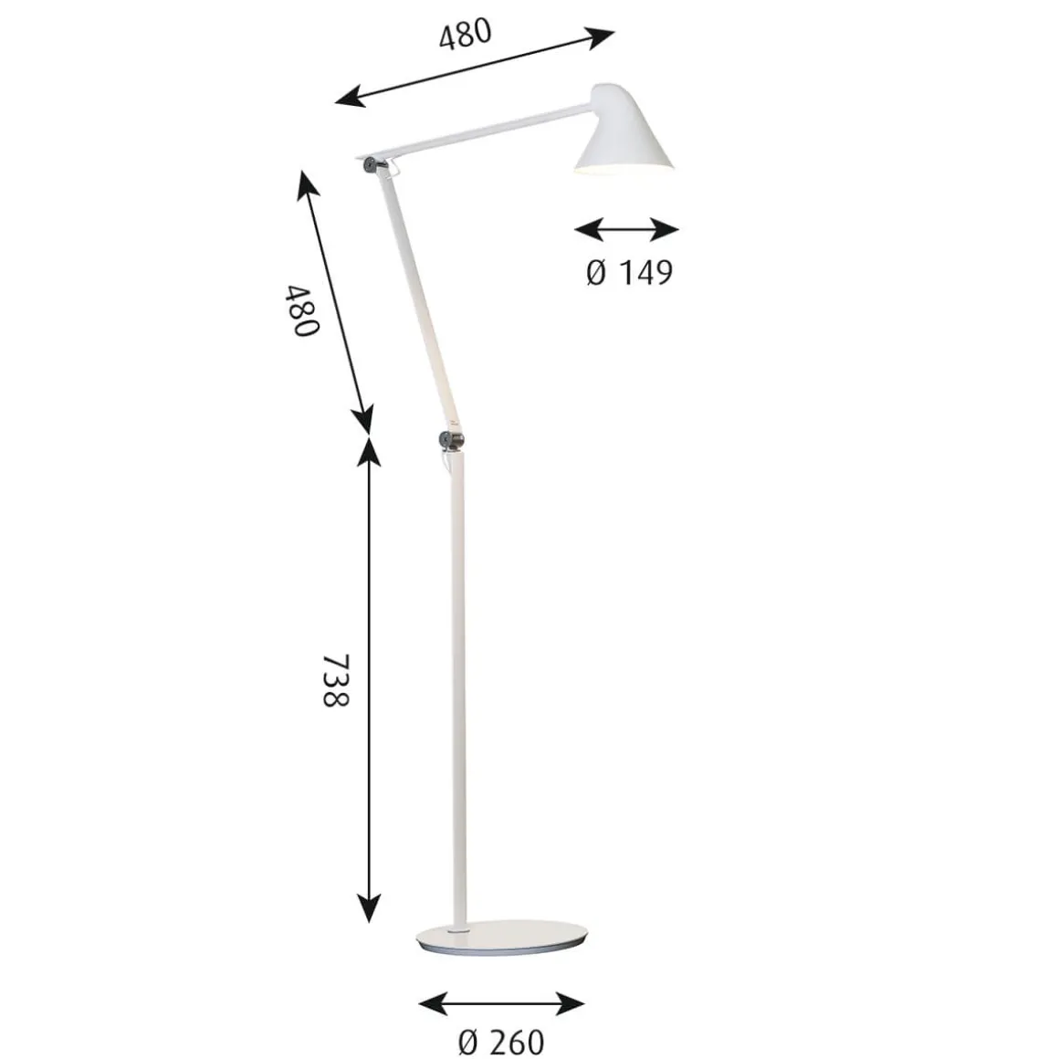 Louis Poulsen NJP LED Stehleuchte