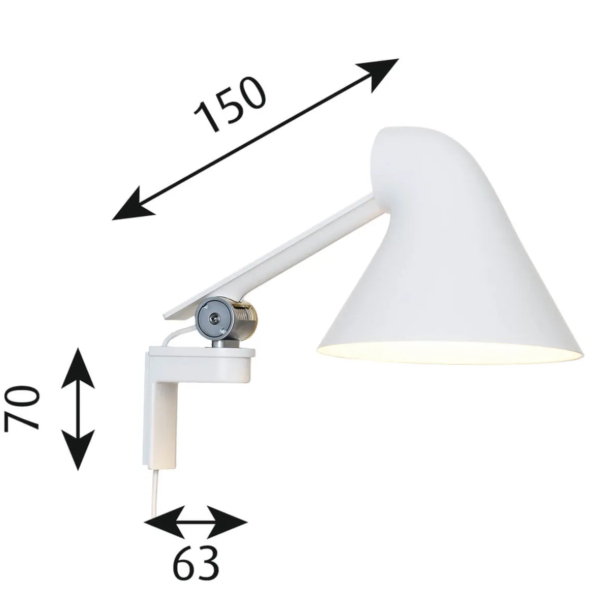 Louis Poulsen NJP LED Wandleuchte short