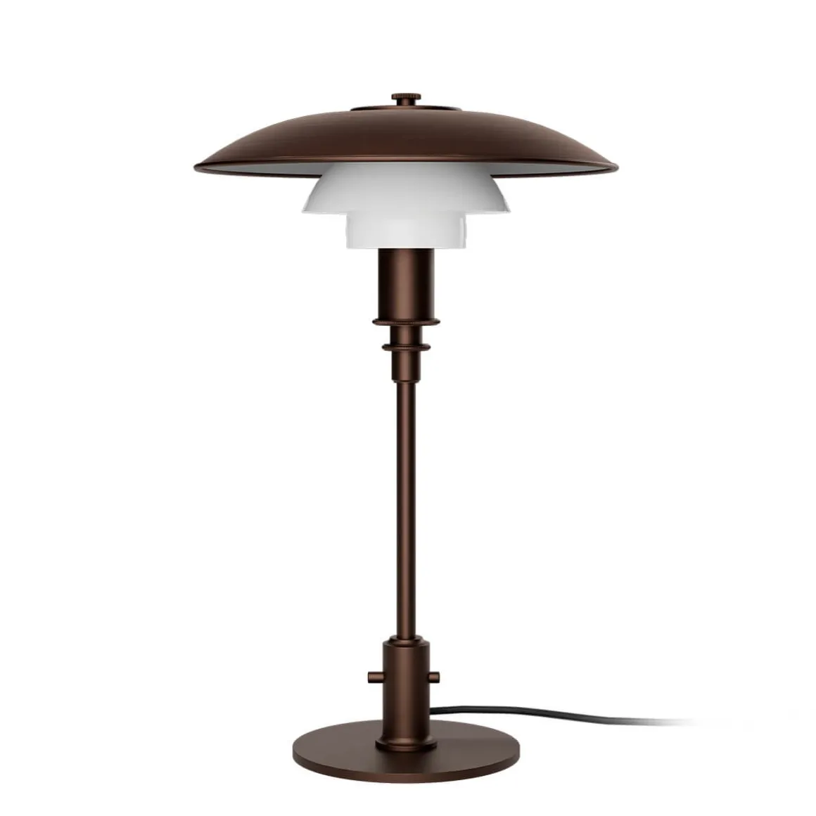 Louis Poulsen PH 3/2 Aged Brass Opal Tischleuchte