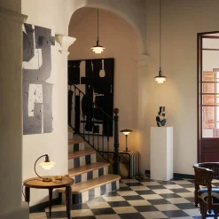 Louis Poulsen PH 3/2 Aged Brass Opal Tischleuchte