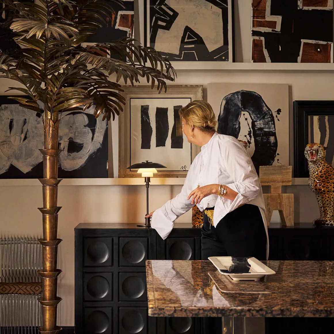 Louis Poulsen PH 3/2 Aged Brass Opal Tischleuchte