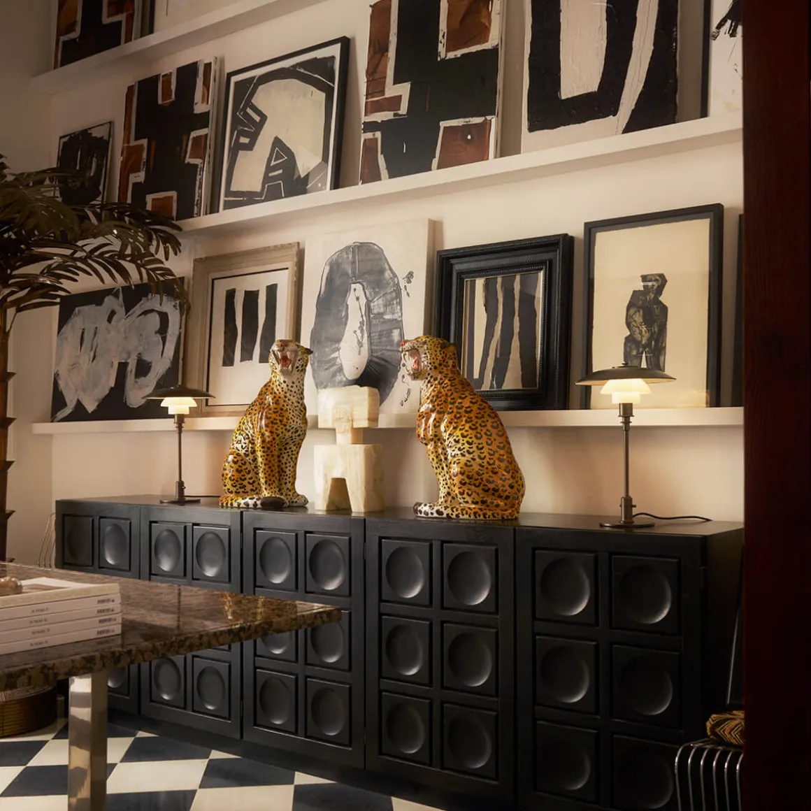 Louis Poulsen PH 3/2 Aged Brass Opal Tischleuchte