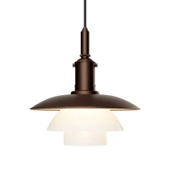 Louis Poulsen PH 3/3 Aged Brass Opal Pendelleuchte