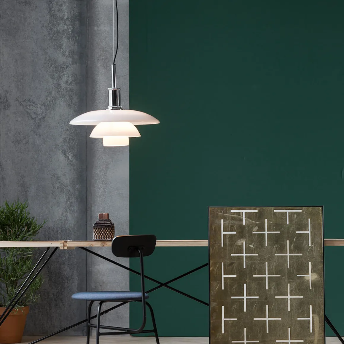 Louis Poulsen PH 4½-4 Glas Pendelleuchte