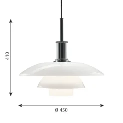 Louis Poulsen PH 4½-4 Glas Pendelleuchte