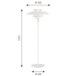 Louis Poulsen PH 80 Stehleuchte, mit Dimmer