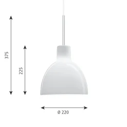 Louis Poulsen Toldbod 155/220 Glas Pendelleuchte