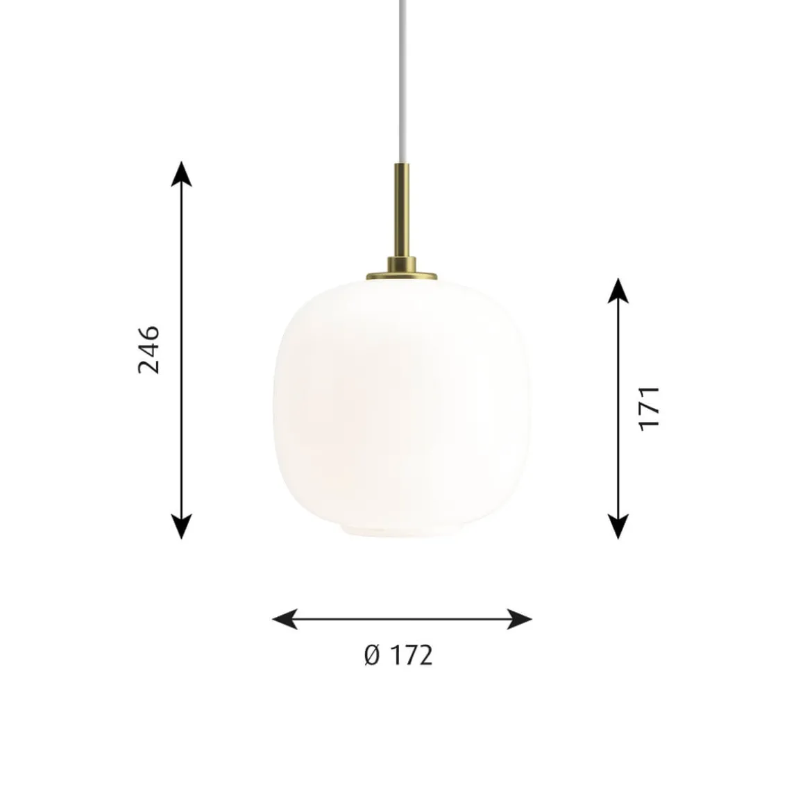 Louis Poulsen VL 45 Radiohus Pendelleuchte, Ø: 17,5 cm