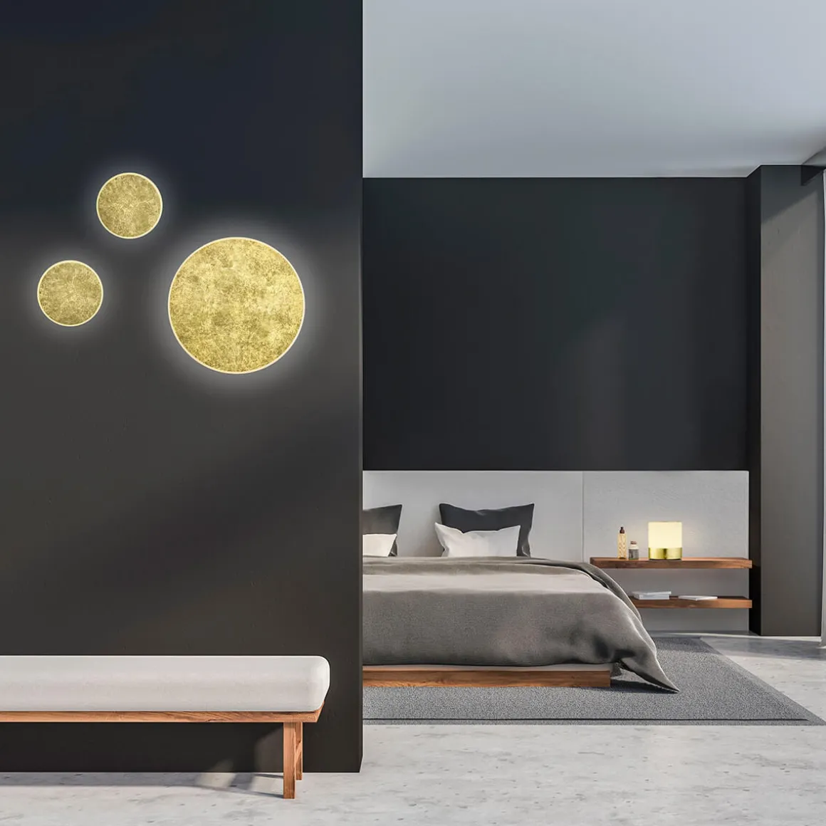 Luce Elevata Button LED Wand- / Deckenleuchte, Auslaufmodell