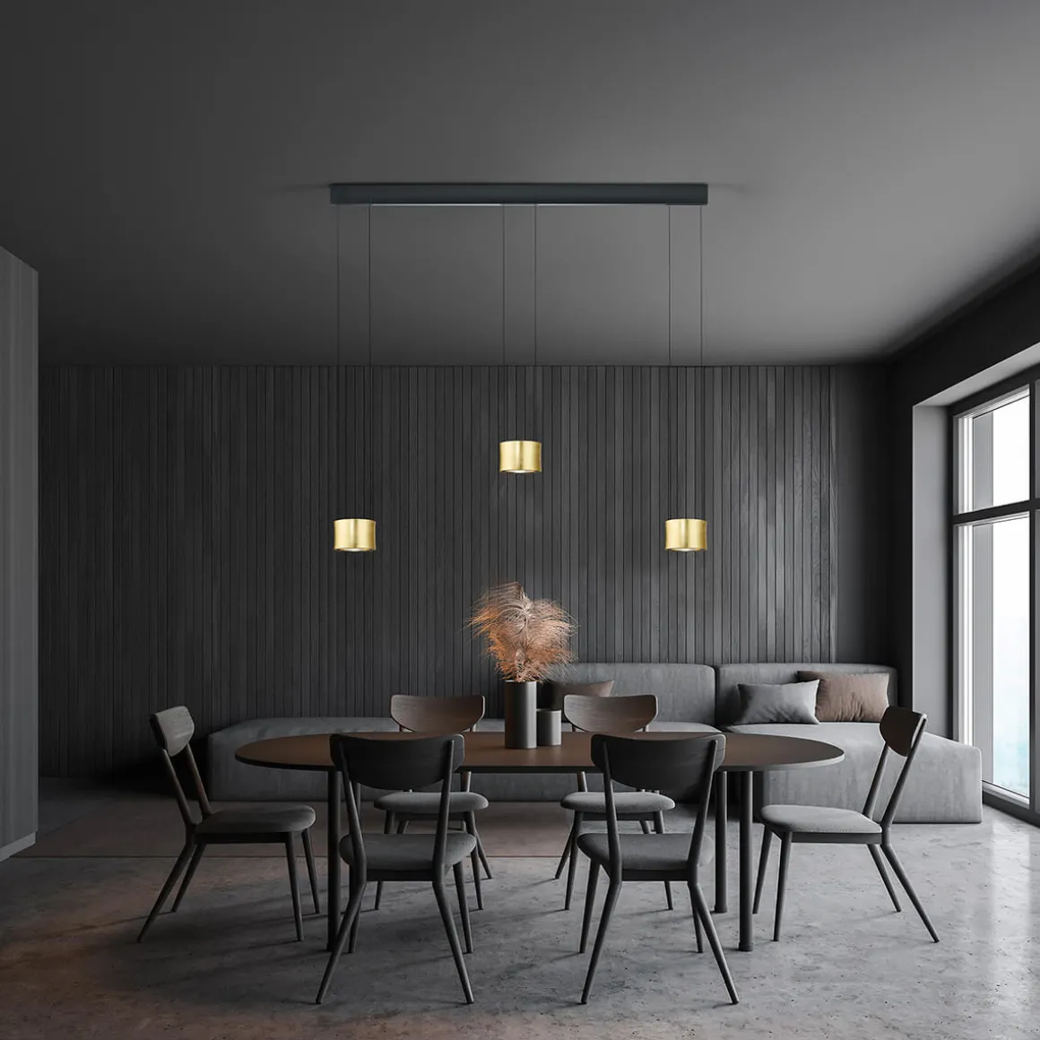 Luce Elevata Impulse LED Pendelleuchte, Vertical flex
