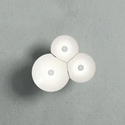 Luceplan Bulbullia LED Parete, 3-flg.