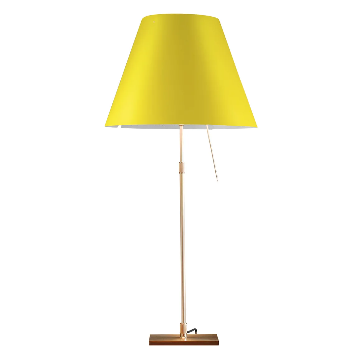 Luceplan Costanza Tavolo Teleskop mit Touchdimmer, Messing