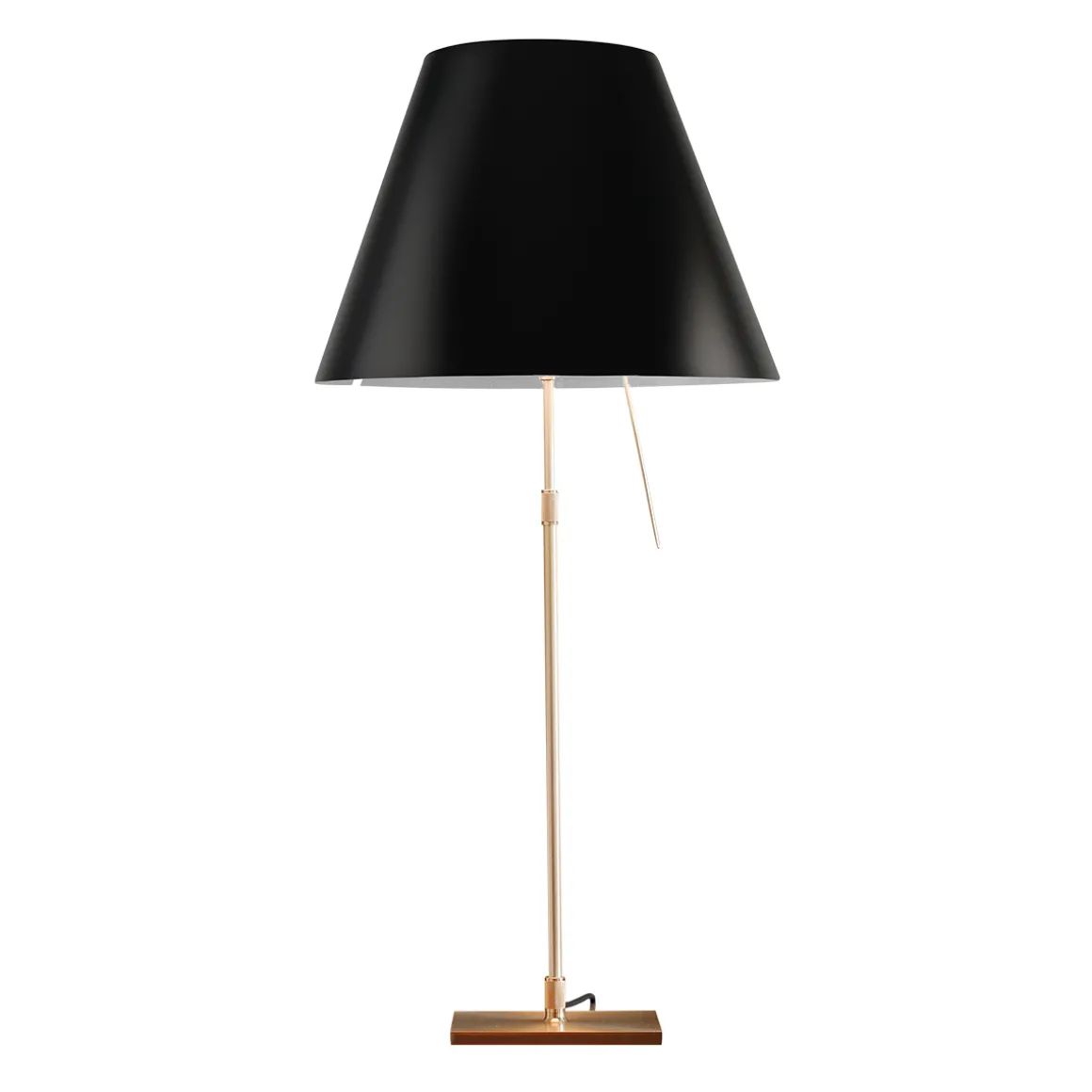 Luceplan Costanza Tavolo Teleskop mit Touchdimmer, Messing