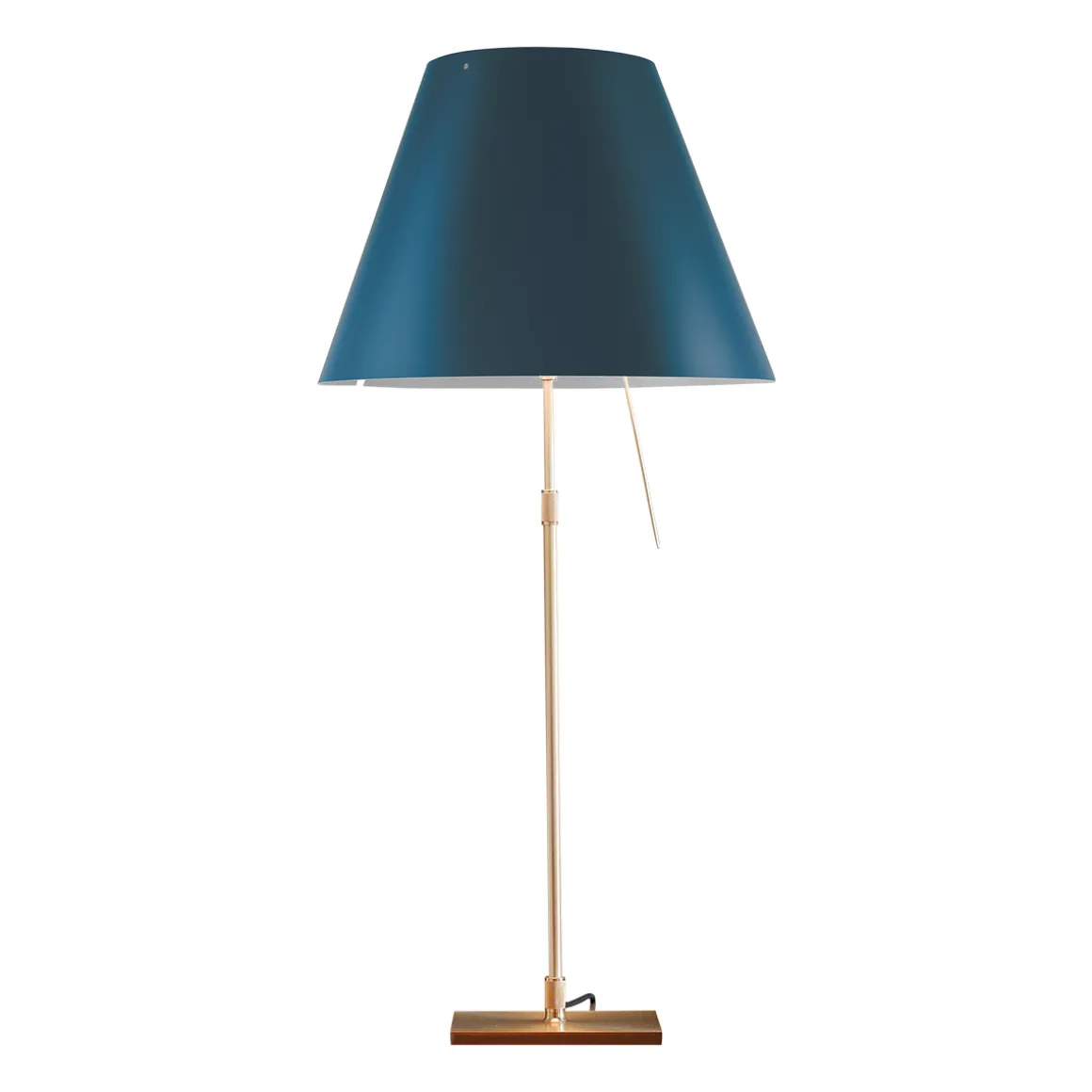 Luceplan Costanza Tavolo Teleskop mit Touchdimmer, Messing