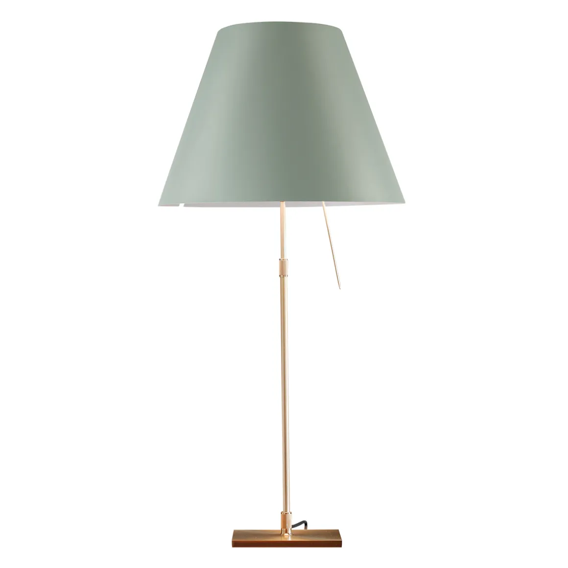 Luceplan Costanza Tavolo Teleskop mit Touchdimmer, Messing
