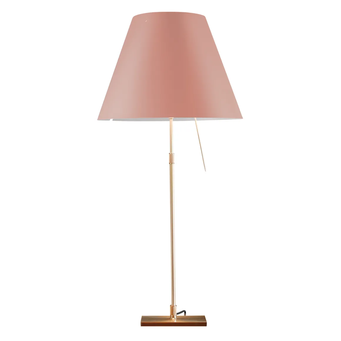 Luceplan Costanza Tavolo Teleskop mit Touchdimmer, Messing