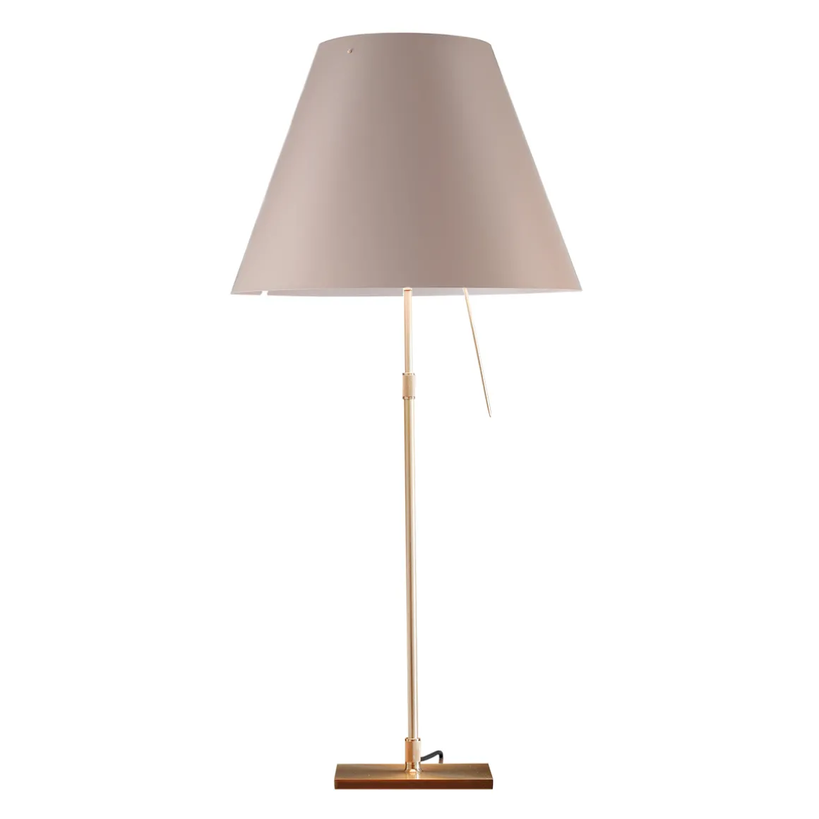 Luceplan Costanza Tavolo Teleskop mit Touchdimmer, Messing