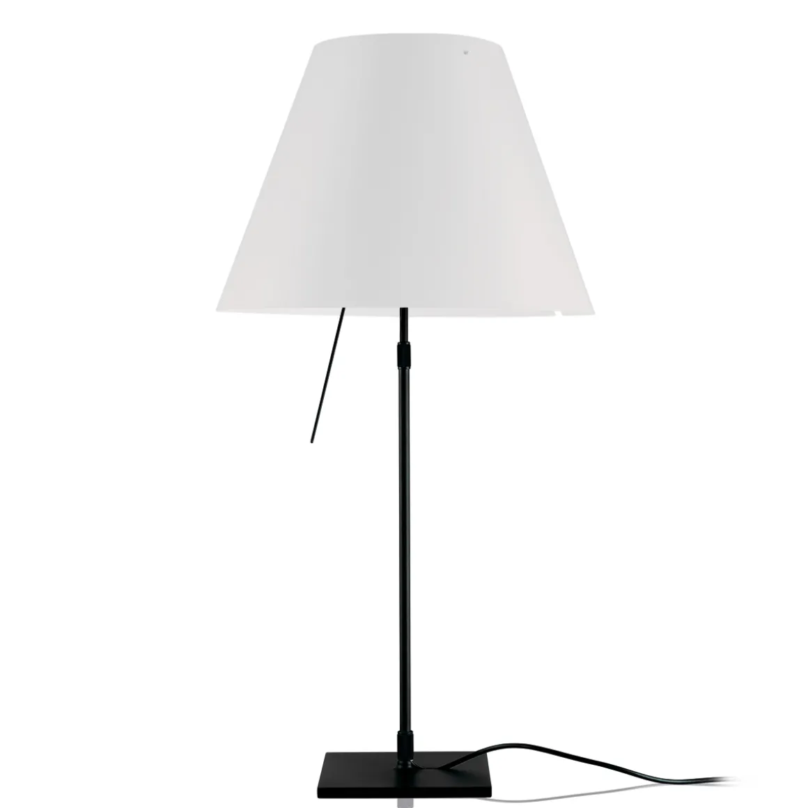Luceplan Costanza Tavolo Teleskop mit Touchdimmer, schwarz