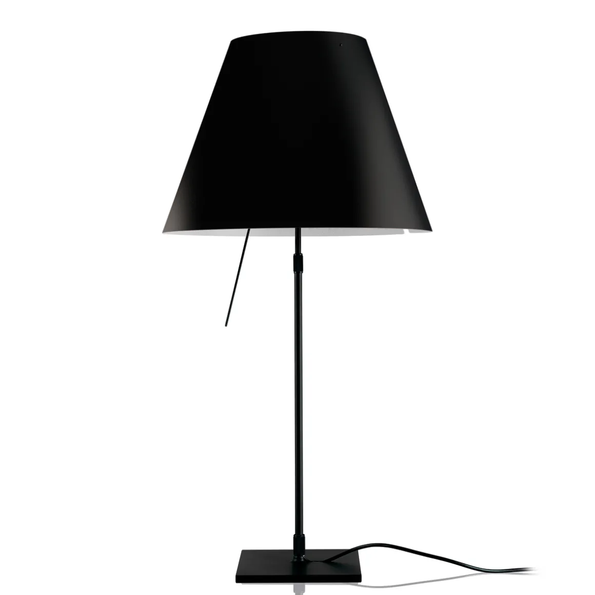 Luceplan Costanza Tavolo Teleskop mit Touchdimmer, schwarz