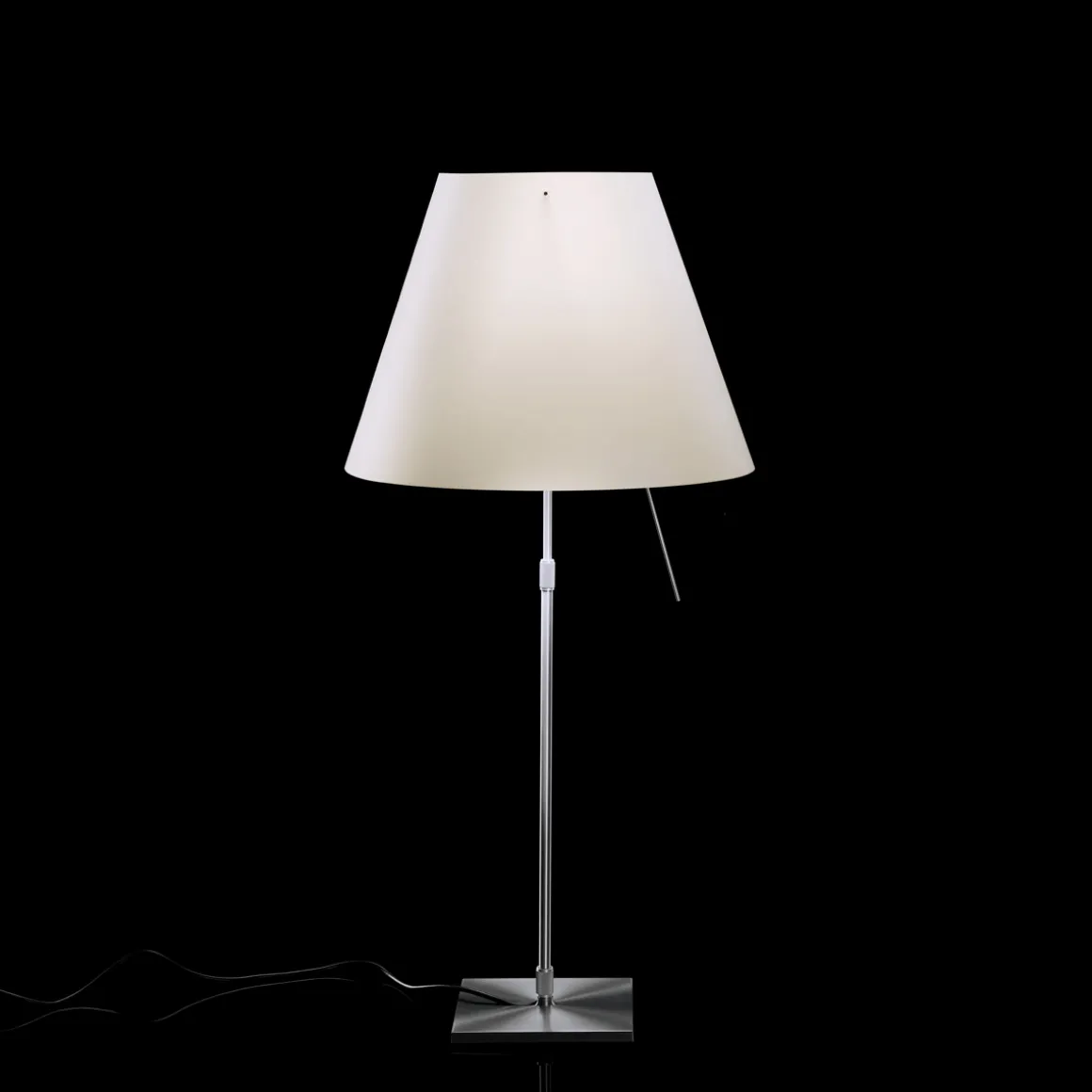 Luceplan Costanza Tavolo Teleskop mit Touchdimmer, Alu
