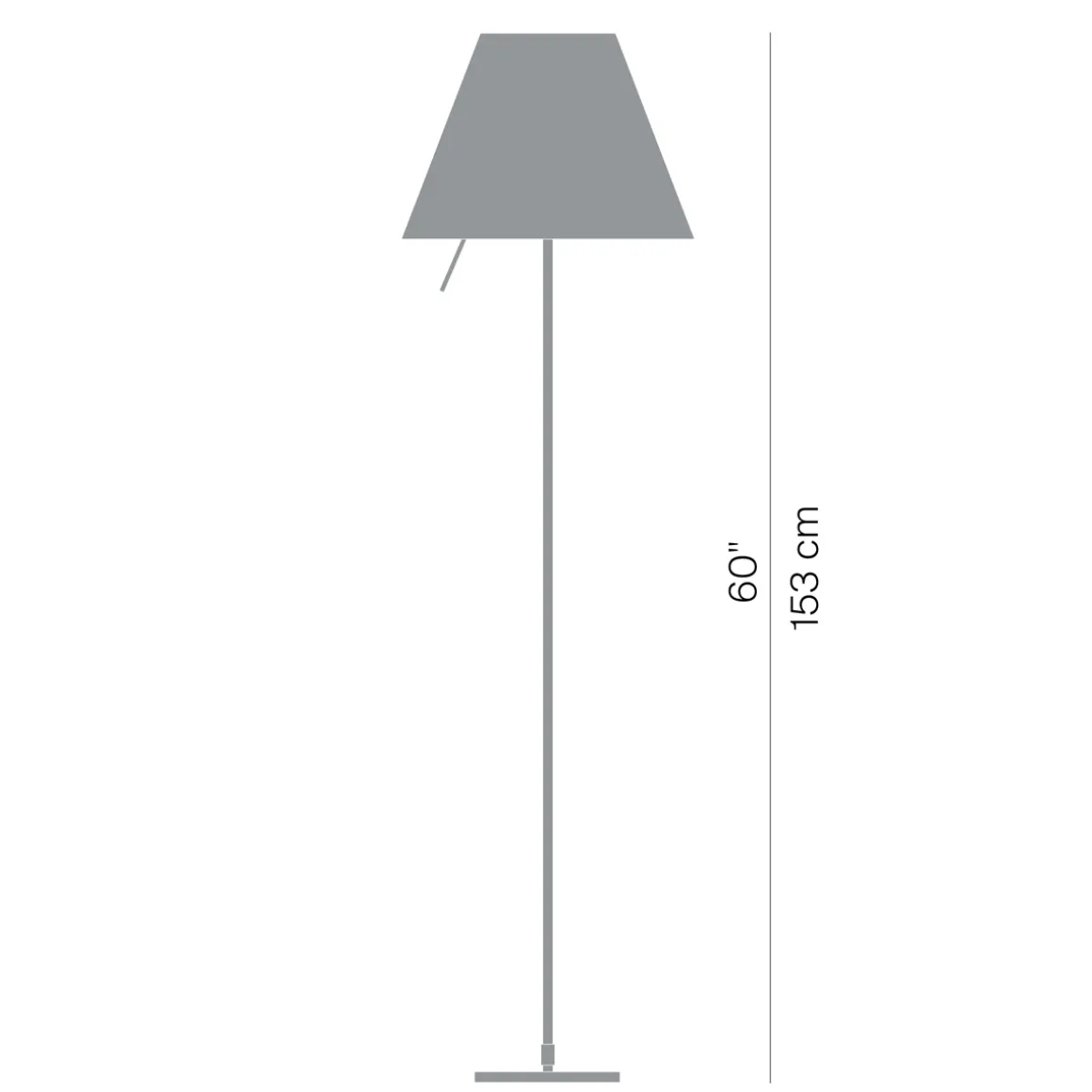 Luceplan Costanza Terra Fix mit Schalter, Alu
