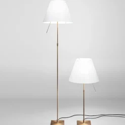 Luceplan Costanza Terra Teleskop mit Touchdimmer, Messing