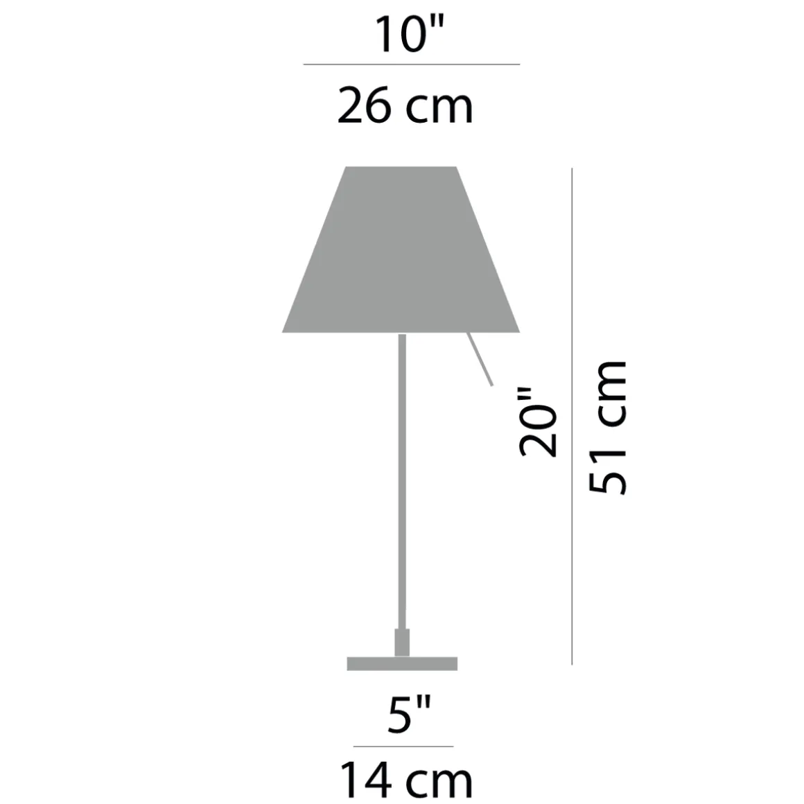Luceplan Costanzina Tavolo, schwarz