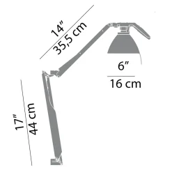 Luceplan Fortebraccio Parete mit Schalter