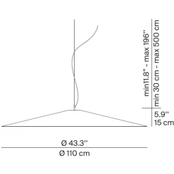 Luceplan Koinè LED Sospensione, Ø: 110 cm