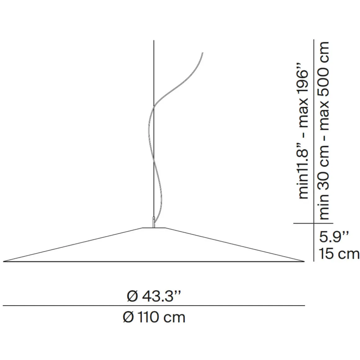 Luceplan Koinè LED Sospensione, Ø: 110 cm