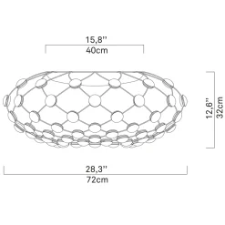 Luceplan Mesh LED Soffitto, mit Casambi