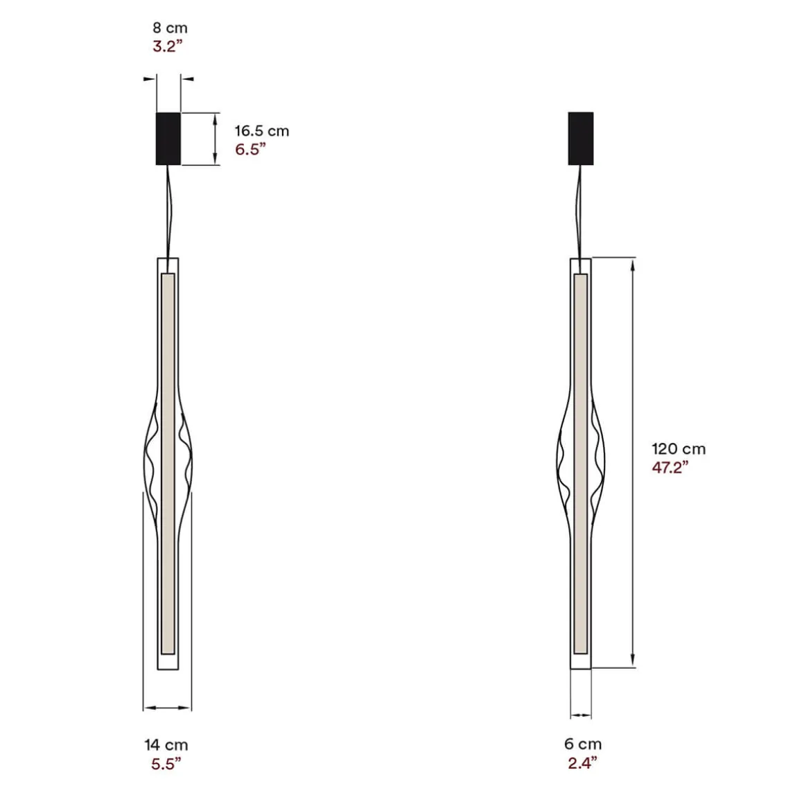 LZF Lamps Dune Vertical LED Pendelleuchte