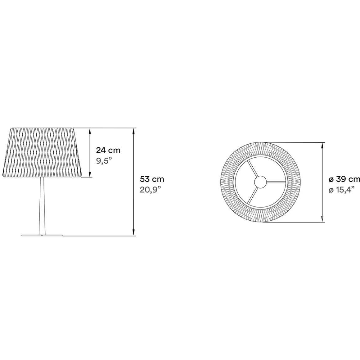 LZF Lamps Lola Medium Tischleuchte, mattschwarz, Abverkaufsware (OVP geöffnet)