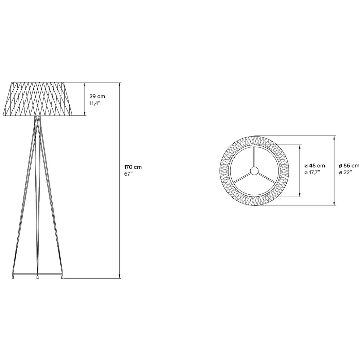 LZF Lamps Lola Stehleuchte, elfenbeinweiß matt