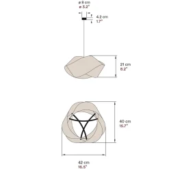 LZF Lamps Nut Pendelleuchte, Kabel: schwarz, Rückläufer