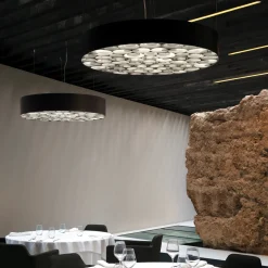 LZF Lamps Spiro Medium LED Pendelleuchte, äußerer Schirm: schwarz