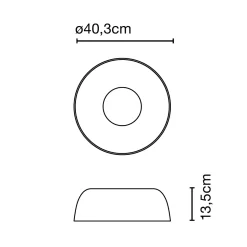Marset Djembe 42.13 LED Deckenleuchte, Ø: 40,3 cm
