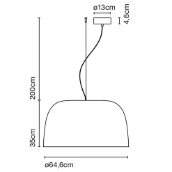 Marset Djembe 65.35 LED Pendelleuchte, Ø: 64,6 cm