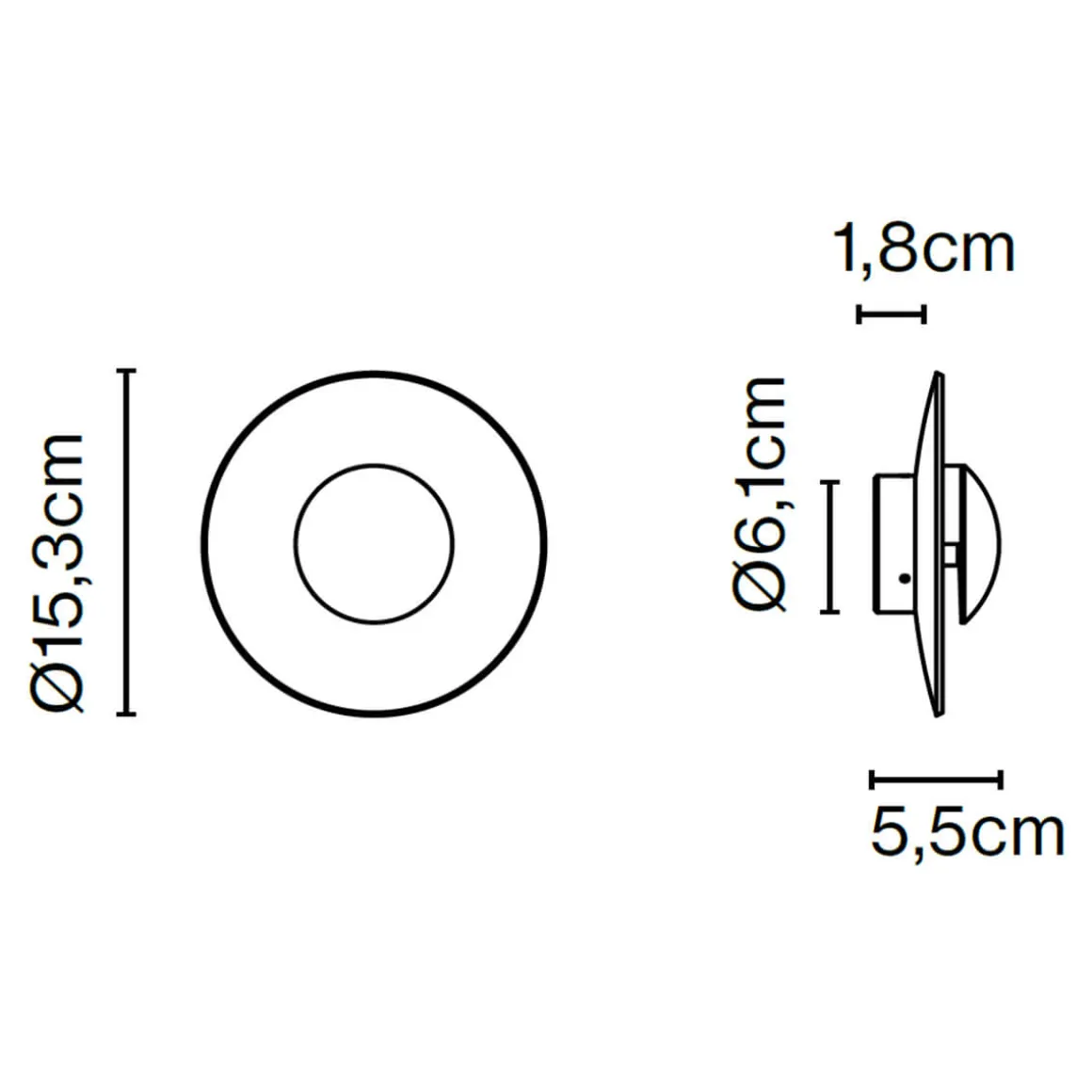Marset Ginger 15C IP65 LED Wandleuchte