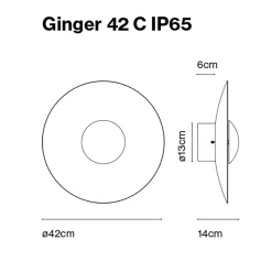 Marset Ginger 42C IP65 LED Wand- / Deckenleuchte
