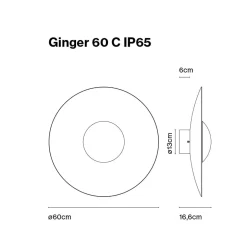 Marset Ginger 60C IP65 LED Wand- / Deckenleuchte