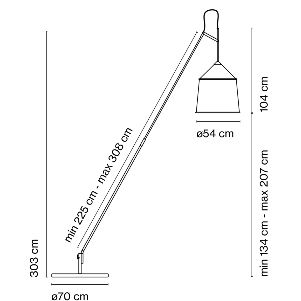 Marset Jaima P307+54 IP65 LED Stehleuchte, mit Sockel