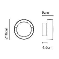 Marset Plaff-on! 16 IP65 LED Wand- / Deckenleuchte