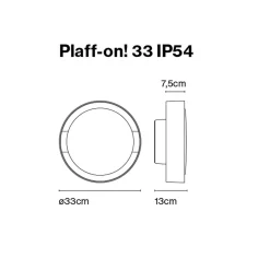 Marset Plaff-on! IP54 LED Wand- / Deckenleuchte