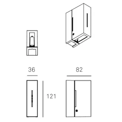 Milan Bloc Wandleuchte